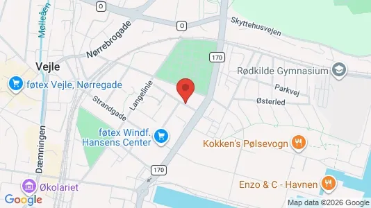 Apartments for rent i Vejle Center - kort over placeringen