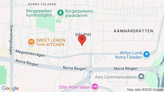 Rooms for rent i Lund - kort over placeringen