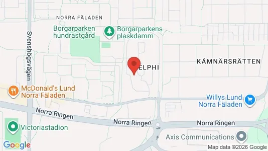 Rooms for rent i Lund - kort over placeringen