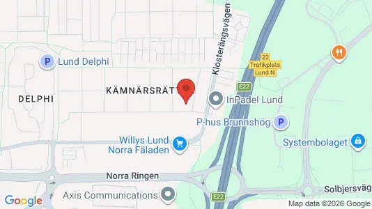 Rooms for rent i Lund - kort over placeringen