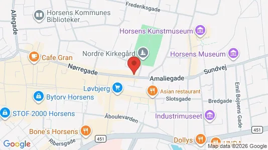 Apartments for rent i Horsens - kort over placeringen