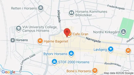 Apartments for rent i Horsens - kort over placeringen