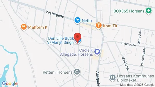 Apartments for rent i Horsens - kort over placeringen
