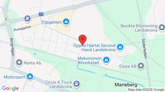 Apartments for rent i Landskrona - kort over placeringen
