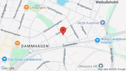 Apartments for rent i Landskrona - kort over placeringen