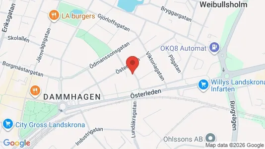 Apartments for rent i Landskrona - kort over placeringen