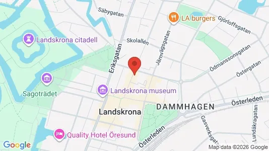 Apartments for rent i Landskrona - kort over placeringen