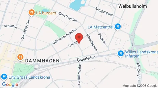 Apartments for rent i Landskrona - kort over placeringen