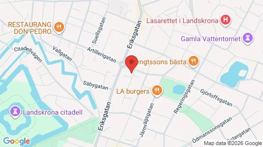 Apartments for rent i Landskrona - kort over placeringen