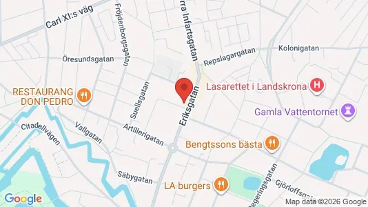 Apartments for rent i Landskrona - kort over placeringen