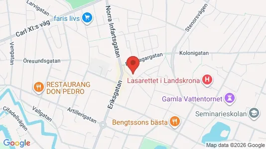 Apartments for rent i Landskrona - kort over placeringen