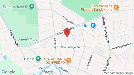 Apartments for rent i Landskrona - kort over placeringen