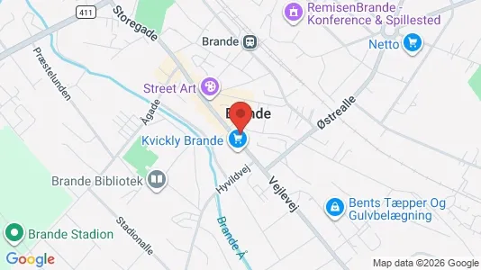 Apartments for rent i Brande - kort over placeringen