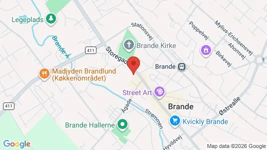 Apartments for rent i Brande - kort over placeringen