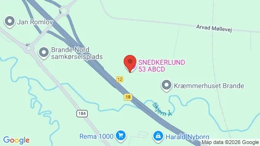 Apartments for rent i Brande - kort over placeringen