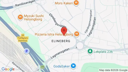 Apartments for rent i Helsingborg - kort over placeringen