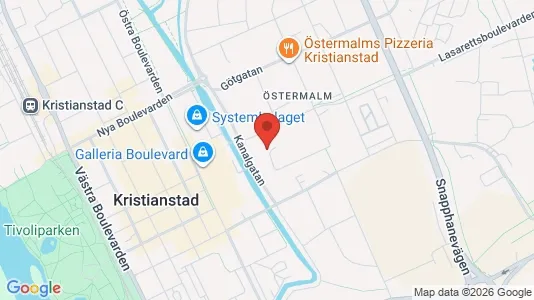 Rooms for rent i Kristianstad - kort over placeringen