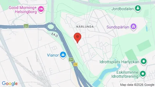 Apartments for rent i Helsingborg - kort over placeringen