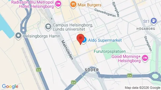 Apartments for rent i Helsingborg - kort over placeringen