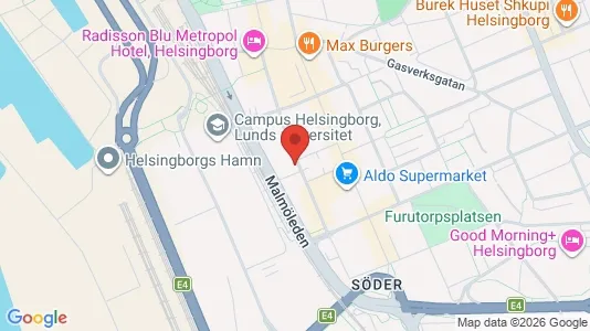 Apartments for rent i Helsingborg - kort over placeringen
