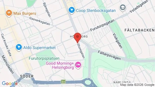 Apartments for rent i Helsingborg - kort over placeringen