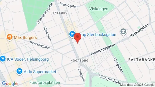 Apartments for rent i Helsingborg - kort over placeringen
