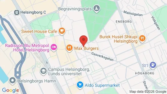 Apartments for rent i Helsingborg - kort over placeringen