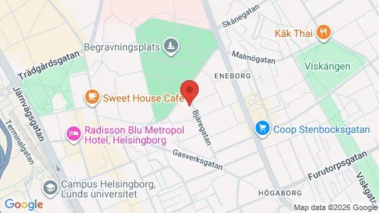 Apartments for rent i Helsingborg - kort over placeringen