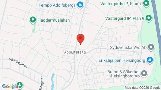 Apartments for rent i Helsingborg - kort over placeringen