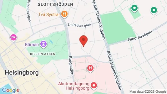 Apartments for rent i Helsingborg - kort over placeringen