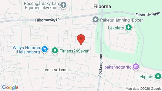 Apartments for rent i Helsingborg - kort over placeringen