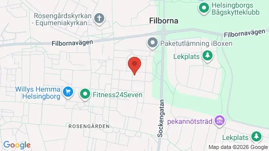 Apartments for rent i Helsingborg - kort over placeringen