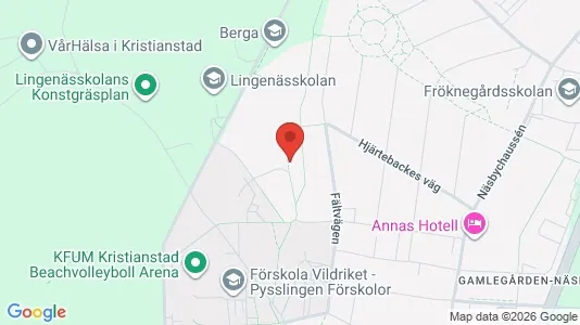 Rooms for rent i Kristianstad - kort over placeringen