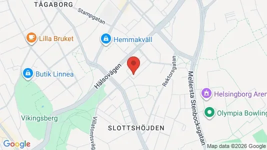 Apartments for rent i Helsingborg - kort over placeringen