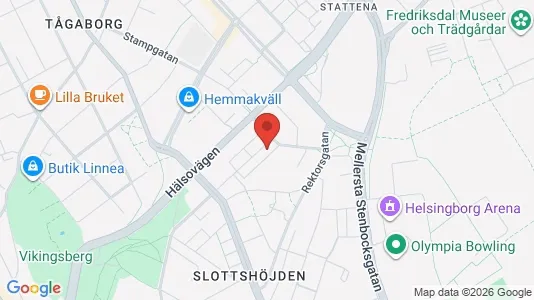 Apartments for rent i Helsingborg - kort over placeringen