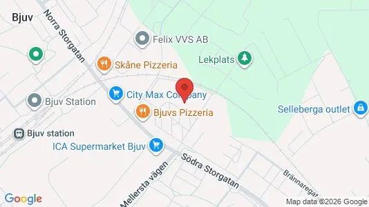 Apartments for rent i Bjuv - kort over placeringen