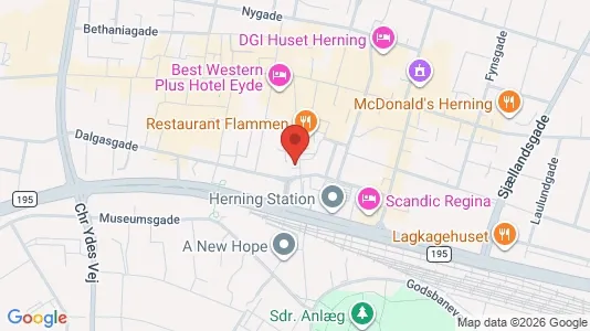 Apartments for rent i Herning - kort over placeringen