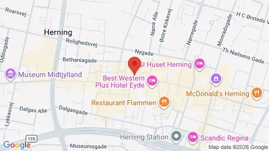 Apartments for rent i Herning - kort over placeringen