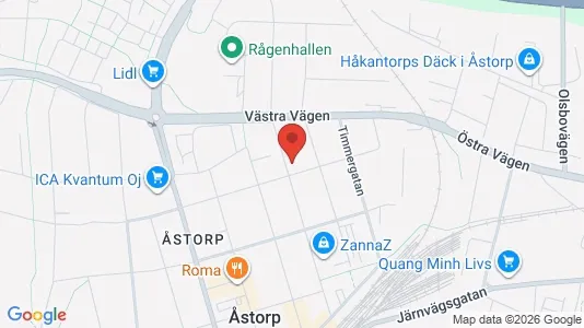 Apartments for rent i Åstorp - kort over placeringen