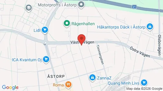 Apartments for rent i Åstorp - kort over placeringen