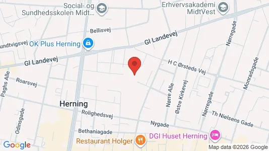 Apartments for rent i Herning - kort over placeringen