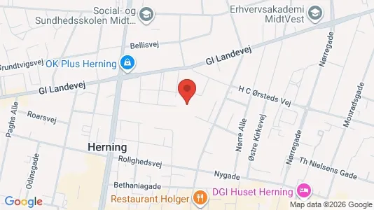 Apartments for rent i Herning - kort over placeringen