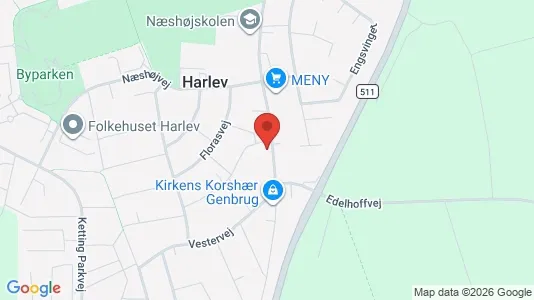 Apartments for rent i Harlev J - kort over placeringen