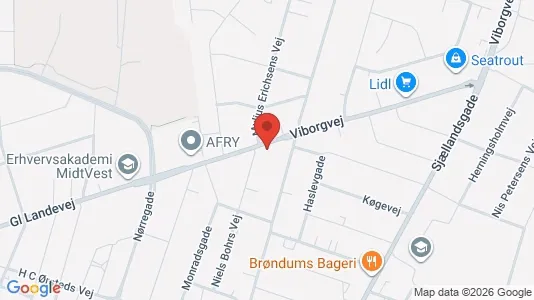Apartments for rent i Herning - kort over placeringen