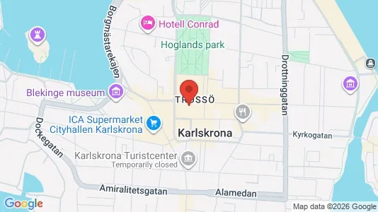Rooms for rent i Karlskrona - kort over placeringen