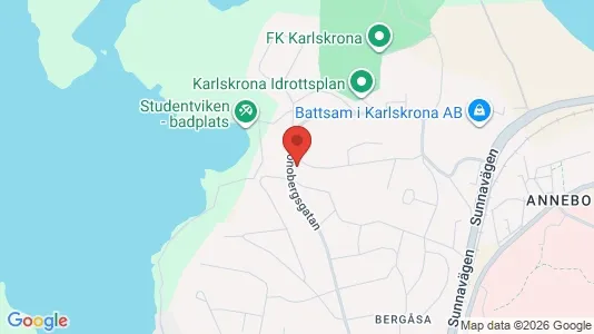 Apartments for rent i Karlskrona - kort over placeringen