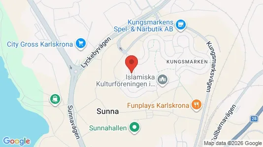 Apartments for rent i Karlskrona - kort over placeringen