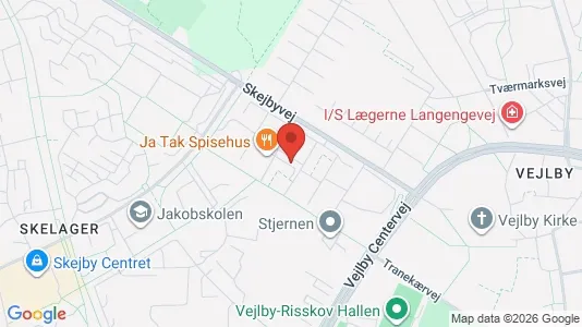 Apartments for rent i Risskov - kort over placeringen