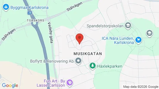 Apartments for rent i Karlskrona - kort over placeringen