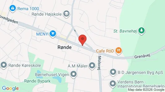 Apartments for rent i Rønde - kort over placeringen